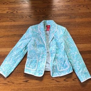 O by Oscar De La Renta Floral Jacket